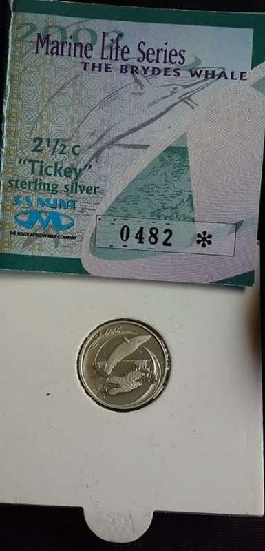 *** 2002 - SA PROOF 2 1/2c (TICKEY) - WHALE ***