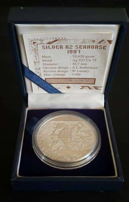 *** 1997 - SA SILVER PROOF R2 (CROWN) - SEAHORSE - AS PER IMAGES***