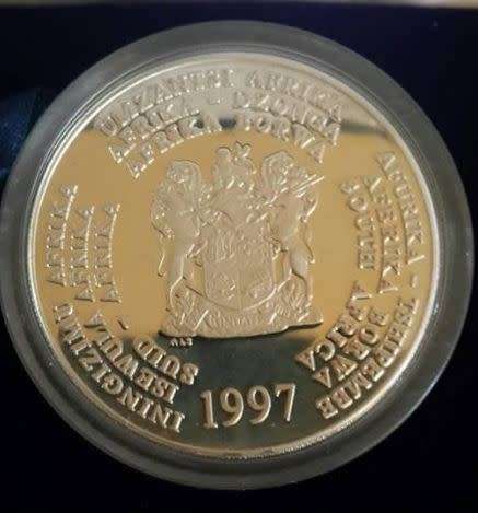 *** 1997 - SA SILVER PROOF R2 (CROWN) - SEAHORSE - AS PER IMAGES***