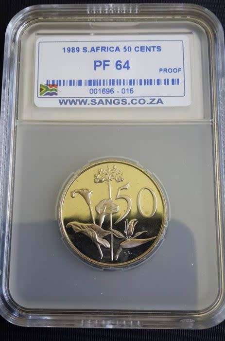 *** 1989 - SA 50 CENT - SANGS GRADED PF64 ***