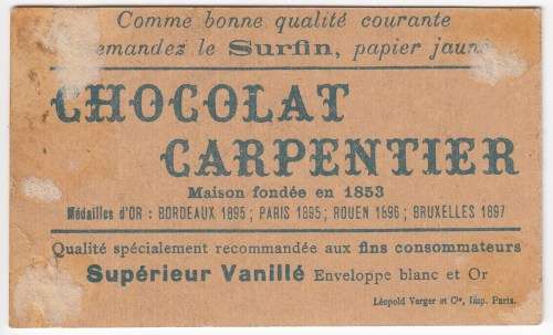 ***ANGLO BOER WAR RELATED CHOCOLATE CARD - CODE OT66***