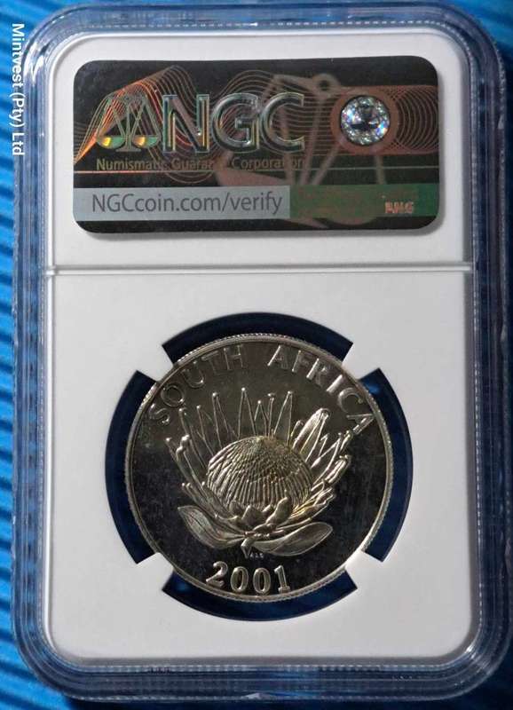 *** 2001 - SA SILVER R1 - TOURISM - UNCIRCULATED - NGC MS67 ***