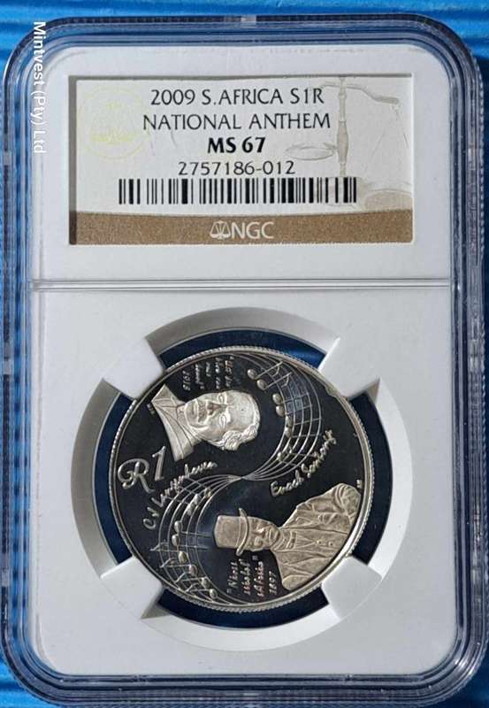 *** 2009 - SA SILVER R1 - ANTHEM - UNCIRCULATED - NGC MS67 ***