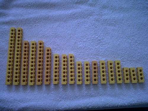 YELLOW TECHNIC BLOCK BUNDLE (18 Pieces)