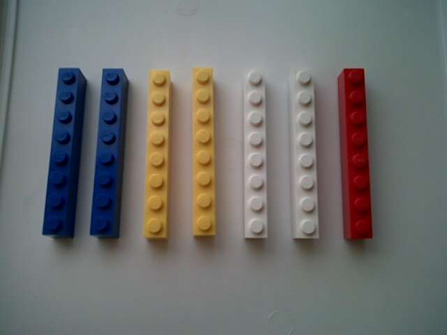 BASIC BRICK BUNDLE 014 (1x8 Bricks) 7 Pieces / PRICE PER PIECE!