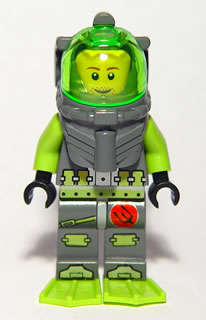 LANCE SPEARS (with trans green visor and flippers) - Atlantis Diver (LEGO Minifigure)