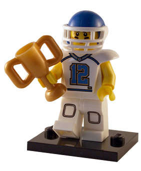 FOOTBALL PLAYER (Series 8) - Lego Minifigure (RARE COLLECTABLE!) SPECIAL OFFER!