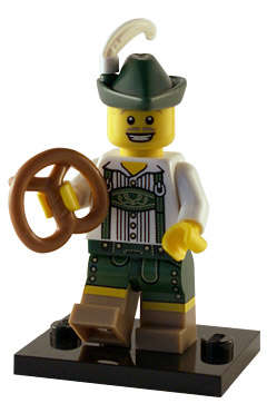 LEDERHOSEN GUY (Series 8) - Lego Minifigure (RARE COLLECTABLE!) SPECIAL OFFER!