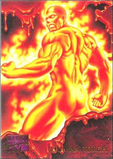 HUMAN TORCH #45 - 1995 MARVEL MASTERPIECES (Very Rare Collector Card!)