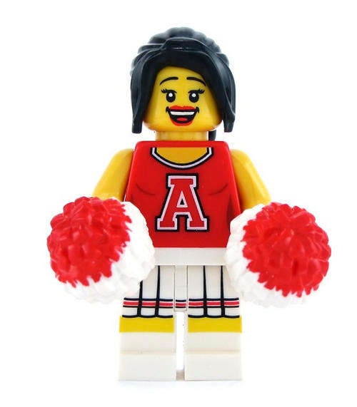 CHEERLEADER (Series 8) - Lego Minifigure (RARE COLLECTABLE!)