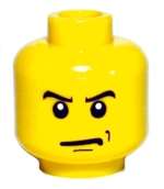 Head - Male Angry Eyebrows and Scowl - Lego Accessories