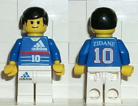 ZINEDINE ZIDANE [10] - LEGO Football Minifigure (Super Rare!)