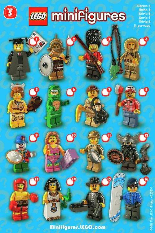 Series 5 Minifigure Checklist - Lego Accessory