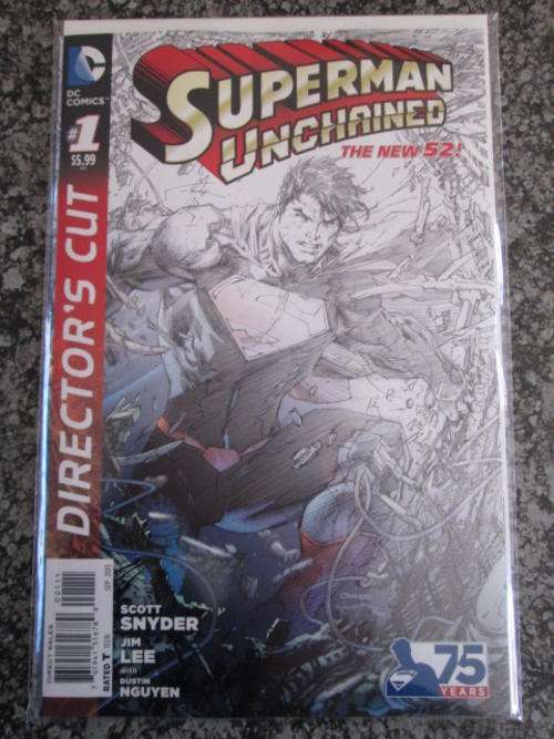 Superman Unchained #1 (2013) Special Director's Cut Edition! Jim Lee Cover.