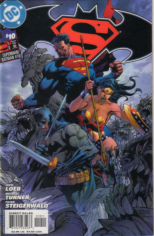 Superman Batman #10 Jim Lee Cover (NM - 2004) R.I.P. Harbinger (Lyla Michaels)!