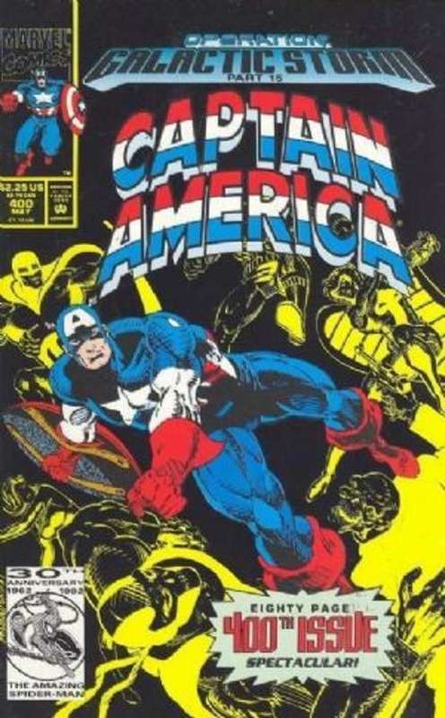 Captain America #400 (VF - 1992) Rare! Anniversary Issue 80 Pages