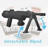 Black Sniper Rifle (With detachable Bipod) - LEGO Custom Minifigure Accessory