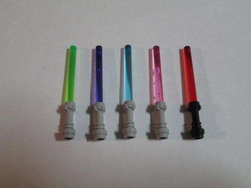 Lightsabers (Green, Purple, Blue, Pink & Red) - Lego Star Wars Accessories