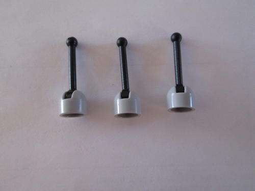Grey and Black Levers (3) - LEGO Accessories