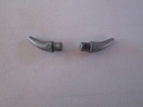 Grey Viking Horns (2) - LEGO Accessories