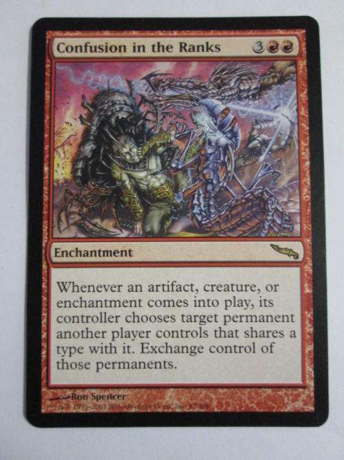 Confusion In The Ranks - (Rare Enchantment Card) Mirrodin - Magic The Gathering