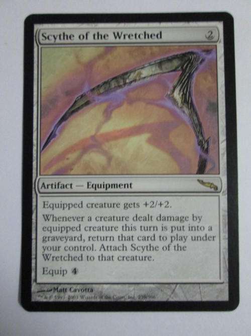 Scythe Of The Wretched - (Rare Artifact Card) Mirrodin - Magic The Gathering