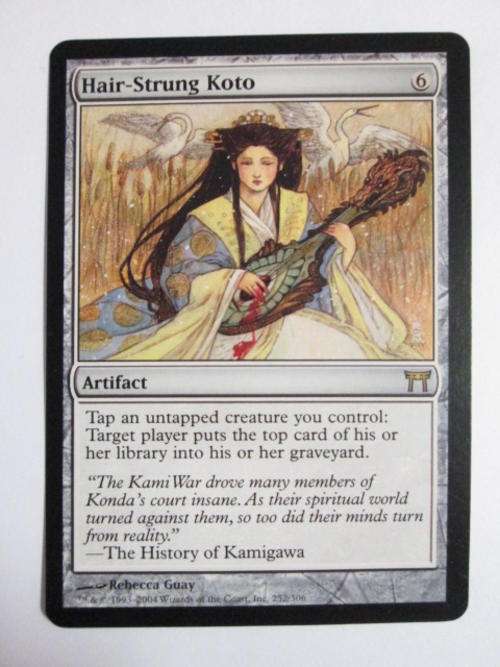 Hair-Strung Koto - (Rare Artifact Card) Kamigawa - Magic The Gathering