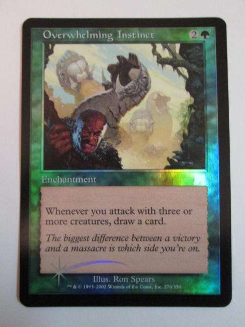 Overwhelming Instinct - (Uncommon Enchantment Card) Foil Onslaught - Magic The Gathering