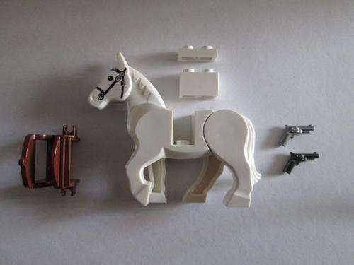 Cowboy Kit (With Horse, Saddle and Guns) - Lego Minifigure Accessories