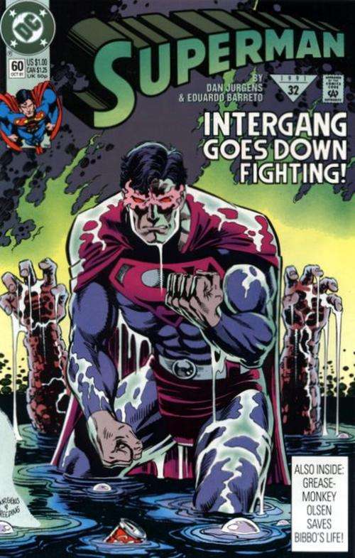 Superman #60 (Near Mint 9.4 - 1991) - Vintage Issue 1st appearance of Agent Liberty