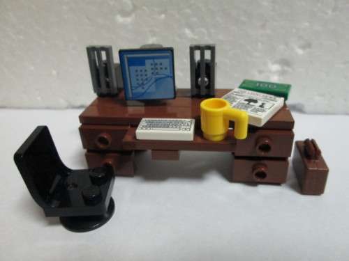 Computer Desk Set - Lego Accessories (MOC Designed by Addictive Bricks)