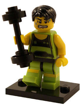 Weightlifter - Lego Minifigure Series 2 (Rare)