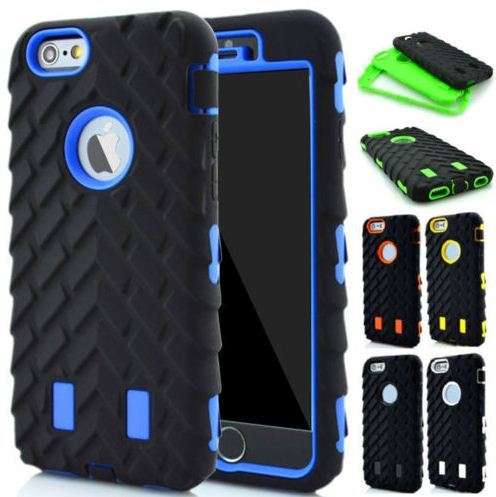 iPhone Silicone Rubber Shockproof Cover / Case - Multi Colors for iPhone 4s 5/5s 6/6s +