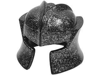 Knight Helm (Speckled Silver) - Lego Minifigure Accessory *IN STOCK*