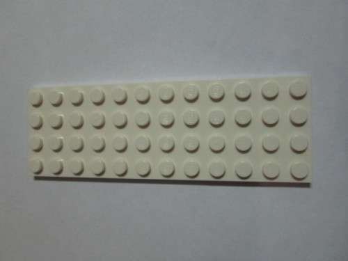 White Plate 4x12 - Lego Parts & Accessories