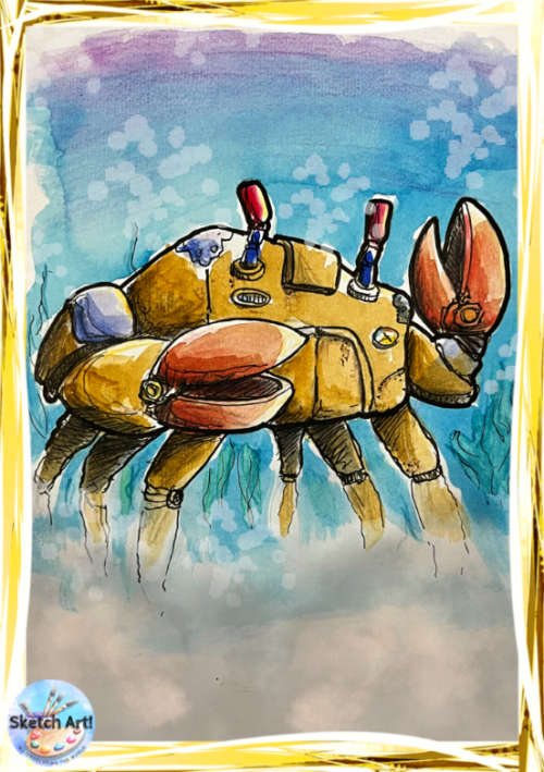 Mechanical Crab by Orlando Castro - NFT Original Art