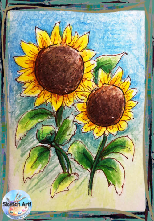 Sunflowers by Orlando Castro - NFT Original Art