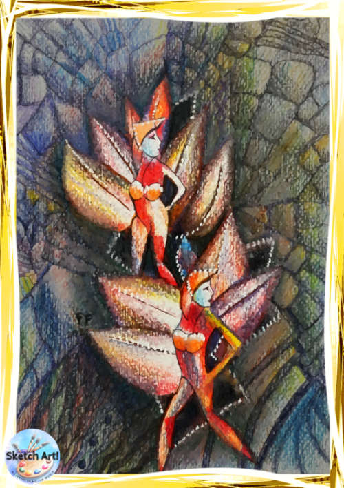 Colorful Fairies by Alessandra Rodrigues - NFT Original Art