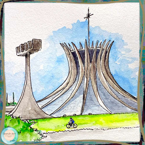 Brasilia`s Cathedral by Orlando Castro - NFT Original Art