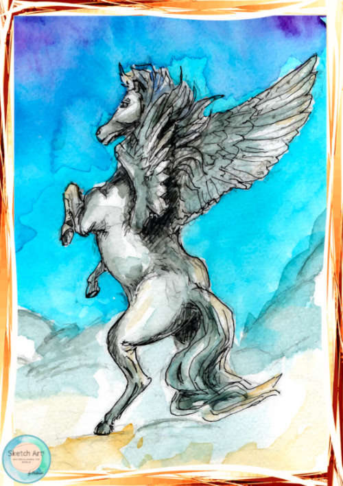 Pegasus by Orlando Castro - NFT Original Art
