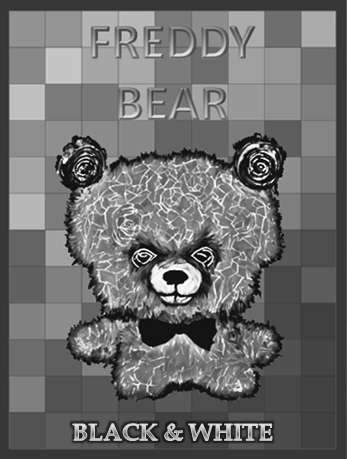 Freddy Bear (Black & White) - Bit Blobs Club by Kambas - NFT Original Art