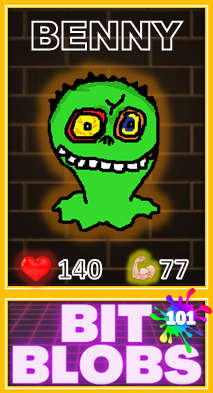 Benny (Legendary) - Bit Blobs Series 1 by Kambas - NFT Original Art