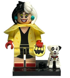 Cruella de Vil & Dalmatian Puppy (Disney 100) Lego Minifigure