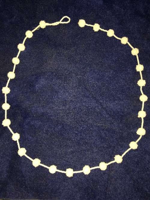 White beaded african necklace