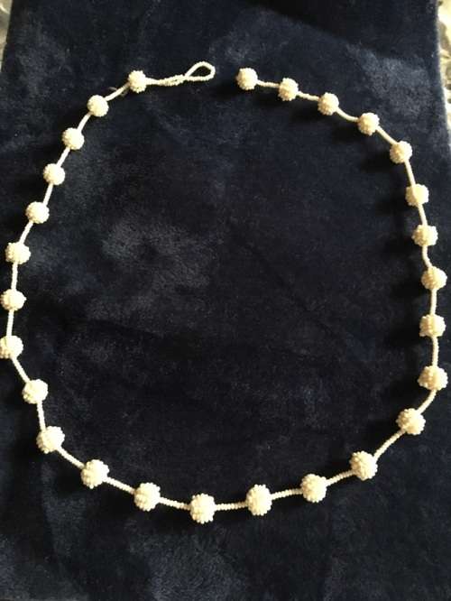 White beaded african necklace