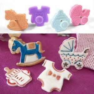 ***BABY COLLECTION*** 4 piece Cookie Cutter Plunger SET