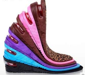 Unisex sport Inner heighten Insoles for small ladys and men (Double layers with air cushion 5cm)
