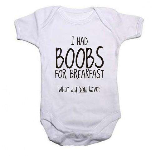 Boobs for breakfast baby grow