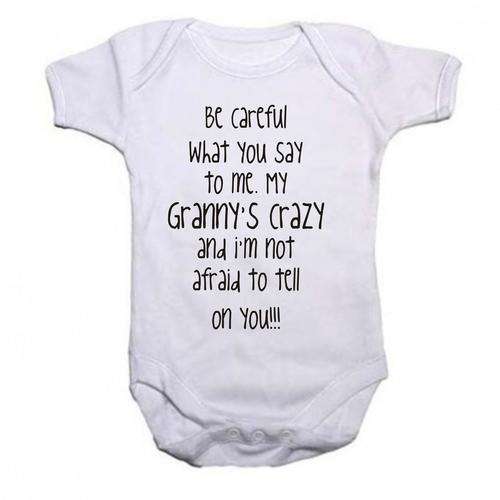 Granny is crazy baby grow