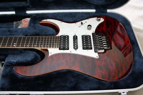 Ibanez RG950 QM Premium Electric Guitar - Red Desert Quilt Maple Top w/ Dimarzio Pickups and Case!!
